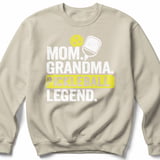 Pickleball Gildan Crewneck Sweatshirt, Mom Grandma Pickleball Legend, Court Warm Up Layer for Players thumbnail 6
