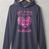 Pickleball Sport-Tek Performance Hood, Just A Girl Who Loves Pickleball, Lightweight Performance Hoodie thumbnail 2