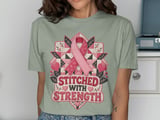 Faux Patchwork Stitched With Strength Tee thumbnail 11