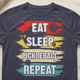 Pickleball Sport-Tek Performance Tee, Eat Sleep Pickleball Repeat, Moisture-Wicking Athletic Court Apparel thumbnail 9