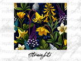 Vintage Dark Floral Tumbler Wrap Digital File, 20oz Skinny Sublimation Design, Seamless Botanical PNG for Garden Lover Gift thumbnail 13