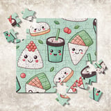 Kawaii Sushi & Boba Tea Pattern Digital Size Bundle Png thumbnail 11