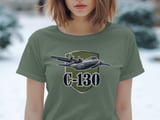 C-130 Hercules Aircraft T-Shirt | Military Plane Tee for Air Force Veteran & Aviation Enthusiast Gift | Pilot Crew Shirt thumbnail 5