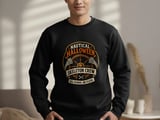 Nautical Halloween Skeleton Crew All Hands No Flesh Ship Wheel Graphic Crewneck Sweatshirts thumbnail 11