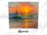 Beach Sunset 20oz Seamless Tumbler Wrap, Ocean Scene thumbnail 5