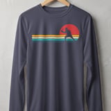Pickleball Sport-Tek Long Sleeve Tee, Retro Vintage Sunset Player Silhouette Graphic, Sun Shield Shirt thumbnail 5