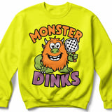 Pickleball Gildan Crewneck Sweatshirt, Monster Dinks, Court Warm Up thumbnail 10