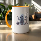 Halloween Mug, Ghost Mug, Spooky Season, Cute Ghost, Makeup Ghost, Halloween Gifts, Spooky Mug, Gift for Her, Fall Mug thumbnail 9