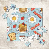 Digital Pancakes Pattern, Breakfast Food Print, Egg and Bacon Design, Cute Kawaii Art, Food Lover Gift, Digital Bundle, Fun Seamless Repeat thumbnail 7
