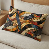 African Mosaic Art Decorative Pillow thumbnail 9