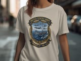 United States Navy T-Shirt, Forged By The Sea Emblem, Military Ships Aircraft Jets Graphic Tee, Veteran Patriot Gift thumbnail 8