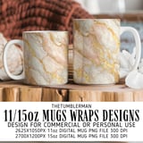 Marble Tumbler Design, Gold Vein Digital Paper, Floral Junk Journal, Watercolor Backgrounds, Printable PNG, Scrapbooking Paper thumbnail 4