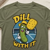 Pickleball Sport-Tek Performance Tee, Dill With It, Breathable Moisture-Wicking Court Apparel thumbnail 4