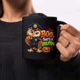 Boo Thats A Violation Police Owl Mug thumbnail 1