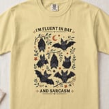 Fluent in Bat and Sarcasm Shirt, Cute Bat Lover T-Shirt, Funny Goth Aesthetic Sweatshirt, Witchy Halloween Gift for Her thumbnail 6