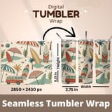 Retro Coastal Beach Digital Design Size Bundle Png thumbnail 7