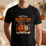 Captain Halloween Candy Quartermaster Jack O Lantern Trick Or Treat Pumpkin Graphic Crewneck Sweatshirts thumbnail 12