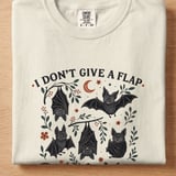 Whimsical Bat I Don't Give A Flap T-Shirt, Spooky Cute Bats Sweatshirt, Funny Goth Bat Lover Shirt, Quirky Halloween Gift thumbnail 5