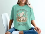 Christian Shepherding Little Hearts T-Shirt | Cute Lamb Daisy Pastor Teacher Gift | Faith-Based Apparel Tee thumbnail 2