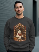 Cozy Reading Ghost Tee or Sweatshirt thumbnail 1