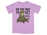On The Way Frog & Tortoise Humor T-Shirt thumbnail 8