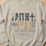 Faith Over Fear Shirt, Isaiah 41:10 Christian T-Shirt, Religious Bible Verse Tee, Inspirational Gift Sweatshirt thumbnail 15
