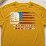 Pickleball Sport-Tek Performance Tee, Pickleball USA Flag Distressed Graphic, Performance Court Apparel thumbnail 3