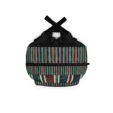 Dark Academia Striped Backpack & Spiral Notebook, Vintage Green Red Blue Grunge Aesthetic, College Student Teacher Gift thumbnail 8