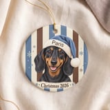 Dachshund Christmas Ornament 2026, Cute Doxie Holiday Tree Decor, Black and Tan Wiener Dog Xmas Keepsake, Pet Lover Dog Mom Gift thumbnail 5