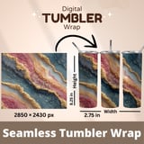 20 oz Geode Tumbler Wrap Sublimation Design, Pink Blue Gold, Straight and Tapered, Digital Download, Sparkle Tumbler, Tumbler Design thumbnail 5