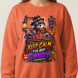 Keep Calm Randy the Raccoon Halloween Sweatshirt thumbnail 17