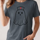 Spooky Nurse Ghost Tee thumbnail 4