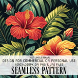 Tropical Tumbler Design, Hibiscus Flower Digital Download, Colorful Floral Tumbler Png, Floral Junk Journal Pages, Digital Scrapbooking thumbnail 1