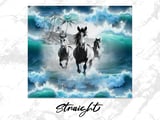 Horses and Waves 20oz Tumbler Wrap, Beach Tumbler Design, Ocean Horse Wrap, Coastal Tumbler, Horse Lover Gift, Tropical Tumbler thumbnail 4