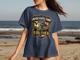 U.S. Army Soldier T-Shirt, Military Veteran Pride Tee, American Patriot Gift for Him & Her, Active Duty Support Apparel thumbnail 7