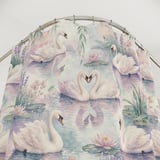 Watercolor Swan & Lavender Shower Curtain thumbnail 6