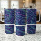 Motion Illusion Swirl 40oz Tumbler Wrap Sublimation, Seamless Distressed Tapered Digital Design, Vibrant PNG, Instant Download, Free Car thumbnail 5