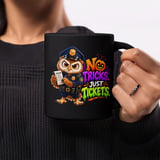 No Tricks Just Tickets Police Owl Mug thumbnail 1