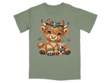 Cute Highland Cow Iced Coffee Tee thumbnail 5