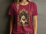 Cozy Bookish Ghost Tee thumbnail 4