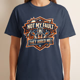 Funny Work T-Shirt | Not My Fault They Hired Me Sarcastic Tee | Coworker Gift, Construction Humor, Engineer Present, Tradesman Shirt thumbnail 2
