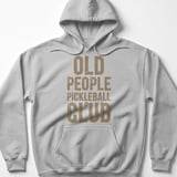 Pickleball Gildan Fleece Hoodie, Old People Pickleball Club, Cozy Athletic Court Pullover thumbnail 2