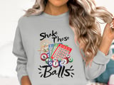 Shake Those Balls Bingo Humor Sweatshirt thumbnail 3