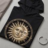 Vintage Celestial Sun and Moon Hoodie thumbnail 1
