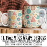 Digital Geometric Pattern, Shapes Bundle, Abstract Art, Watercolor, Seamless Background, Digital Paper, Printable, Commercial Use, Design thumbnail 4