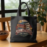 Fall Between The Pages Sweatshirt, Vintage Bookish Hoodie, Cozy Autumn Book Lover Tote Bag, Cute Librarian English Teacher Gift Apparel thumbnail 17