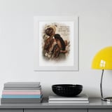 Black Mother Daughter Poster, Framed Wall Art Print, Because She Came Before Me Quote, African American Matriarch Art, Mother's Day Gift thumbnail 3