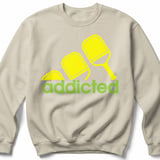 Pickleball Gildan Crewneck Sweatshirt, Addicted, Court Warm Up Layer for Passionate Players thumbnail 6