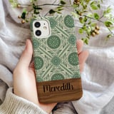 Green Tribal Mandala Digital Wallpaper thumbnail 3