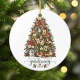 Gardener Christmas Ornament 2026, The Year I Learned Gardening Keepsake, Cottagecore Botanical Tree Decor, Plant Lover Holiday Gift thumbnail 2